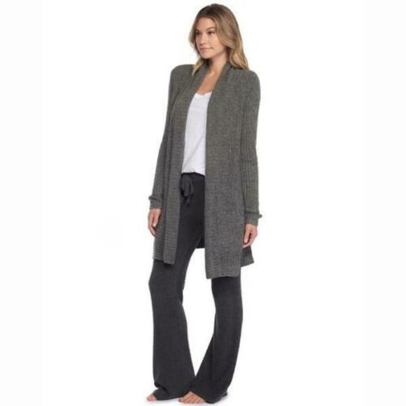 Barefoot Dreams CozyChic Lite Montecito Cardigan 494 Heathered Gray 2X/3X H11948 - Picture 10 of 10
